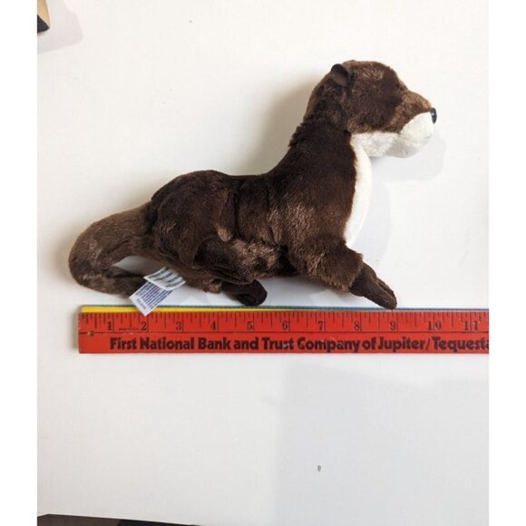 Aurora Sea Otter Plush Stuffed Animal 11" Long Brown toy zoo Aquarian - Picture 7 of 8